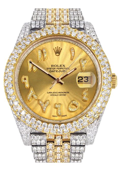 rolex datejust covered in diamonds|Rolex Datejust 41 diamond numbers.